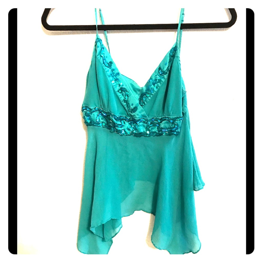 Teal Boho Top